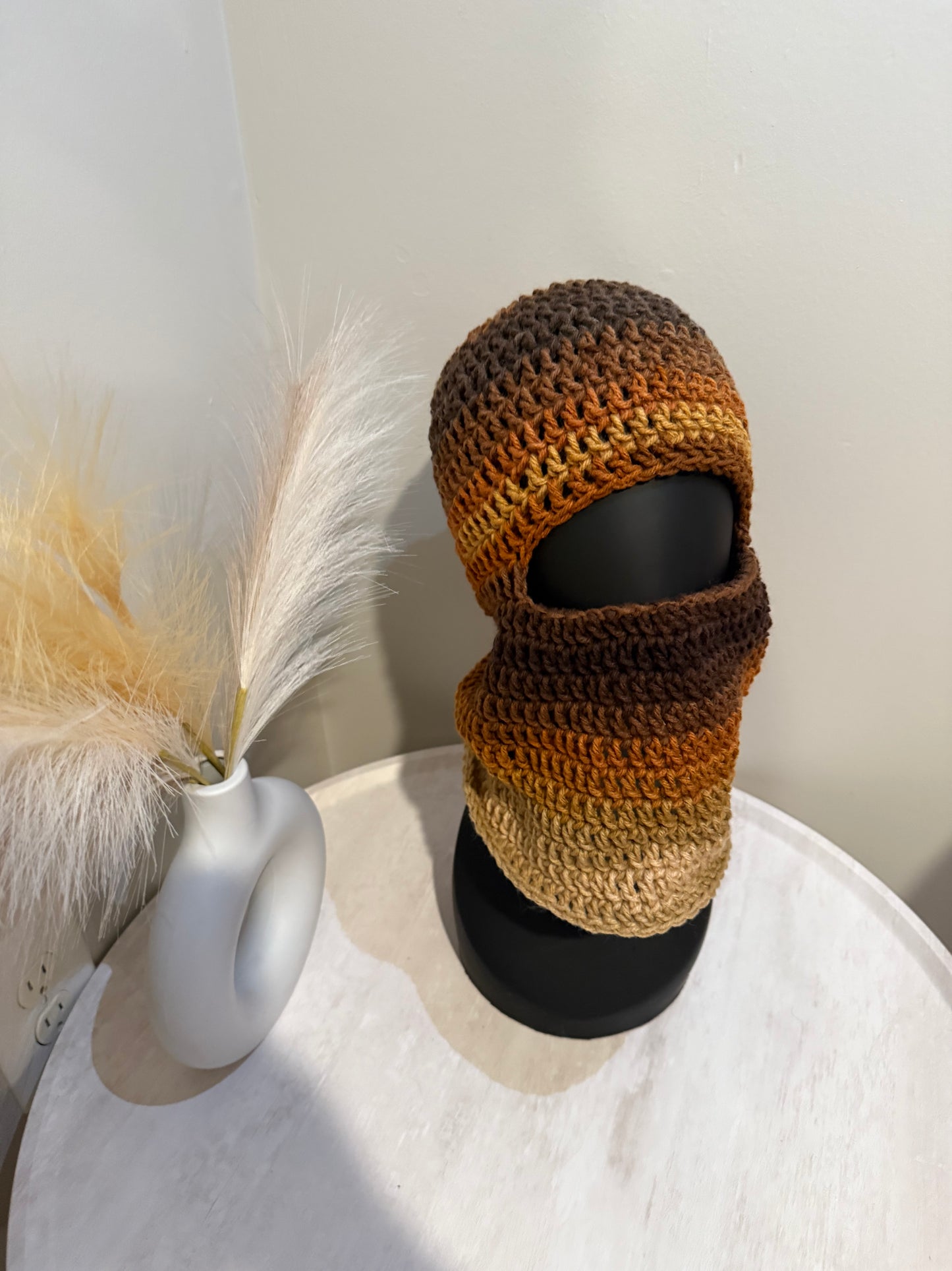 Ombré brown Ski mask/beanie