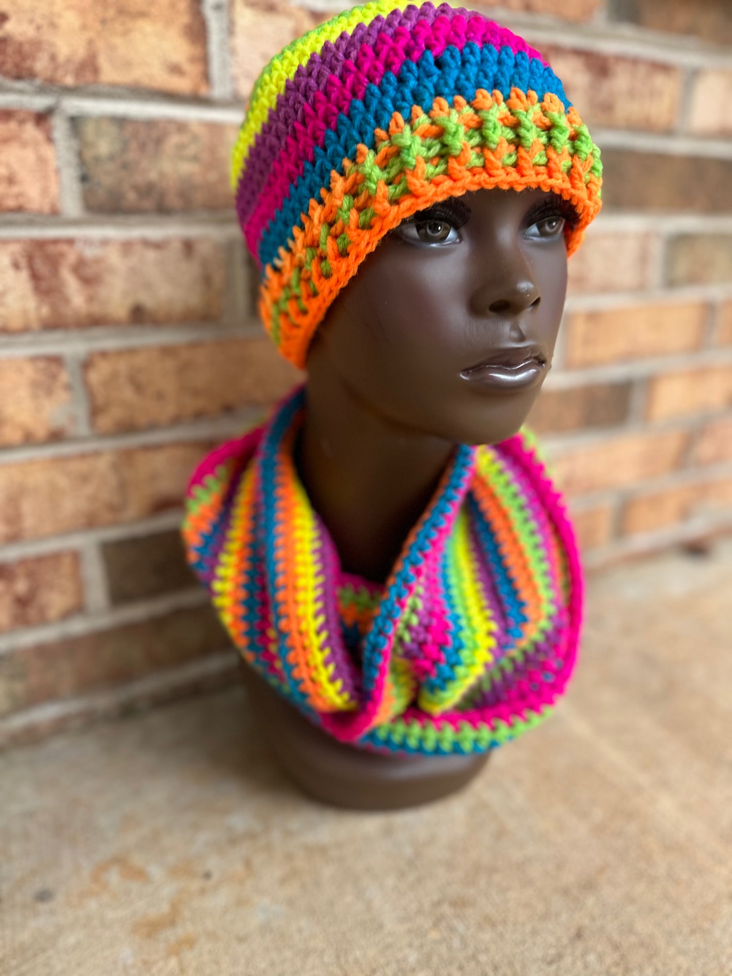 Candy hat & scarf set