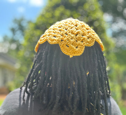 Crochet bandanna (yellow)