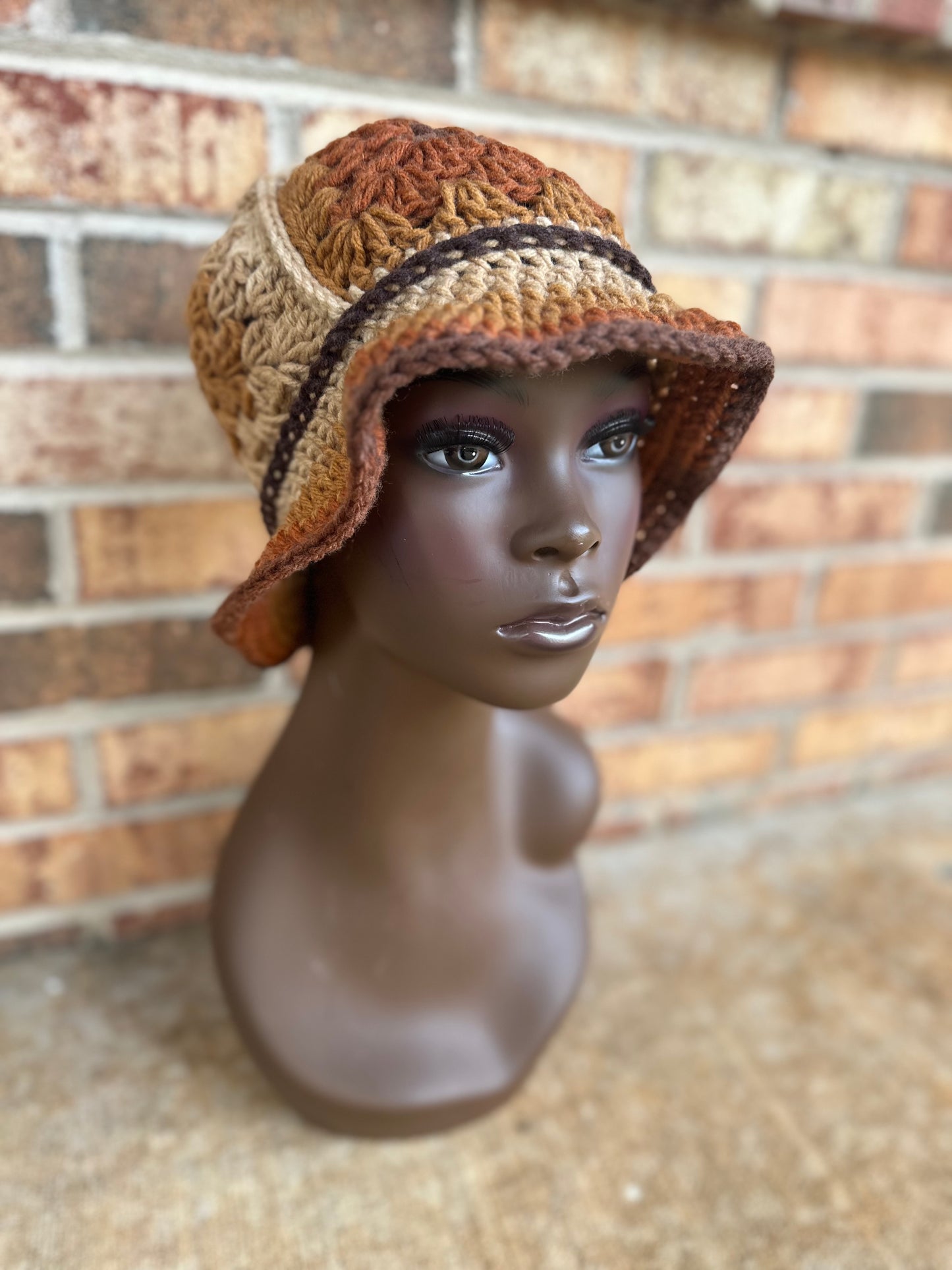 Shades of brown bucket hat