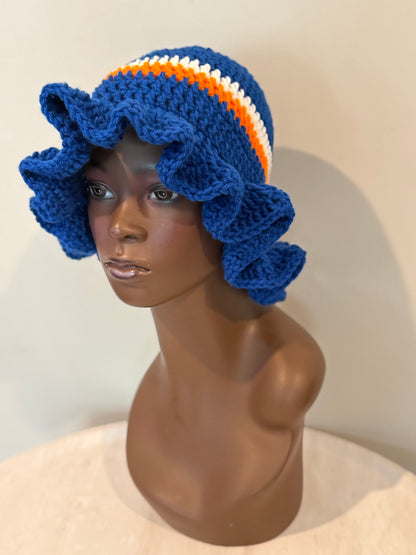 Knicks inspired wavy brim hat