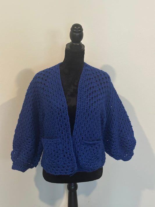 Blue cardigan