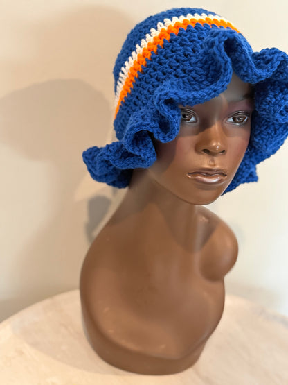 Knicks inspired wavy brim hat
