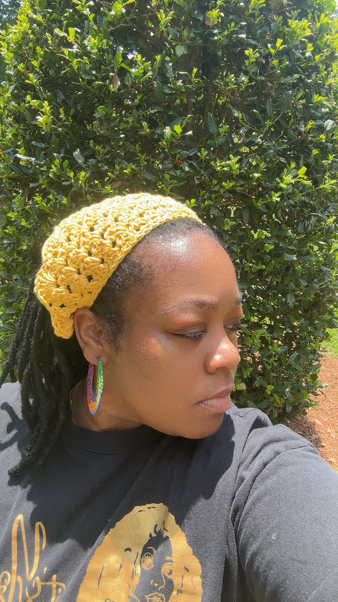 Crochet bandanna (yellow)