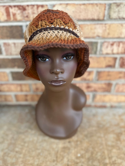 Shades of brown bucket hat