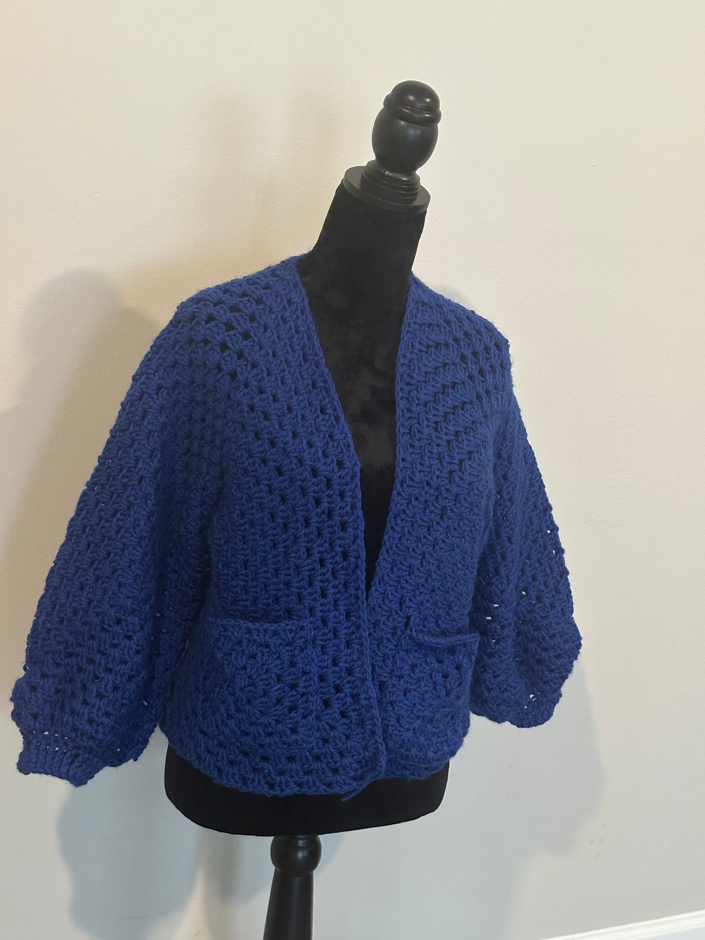 Blue cardigan