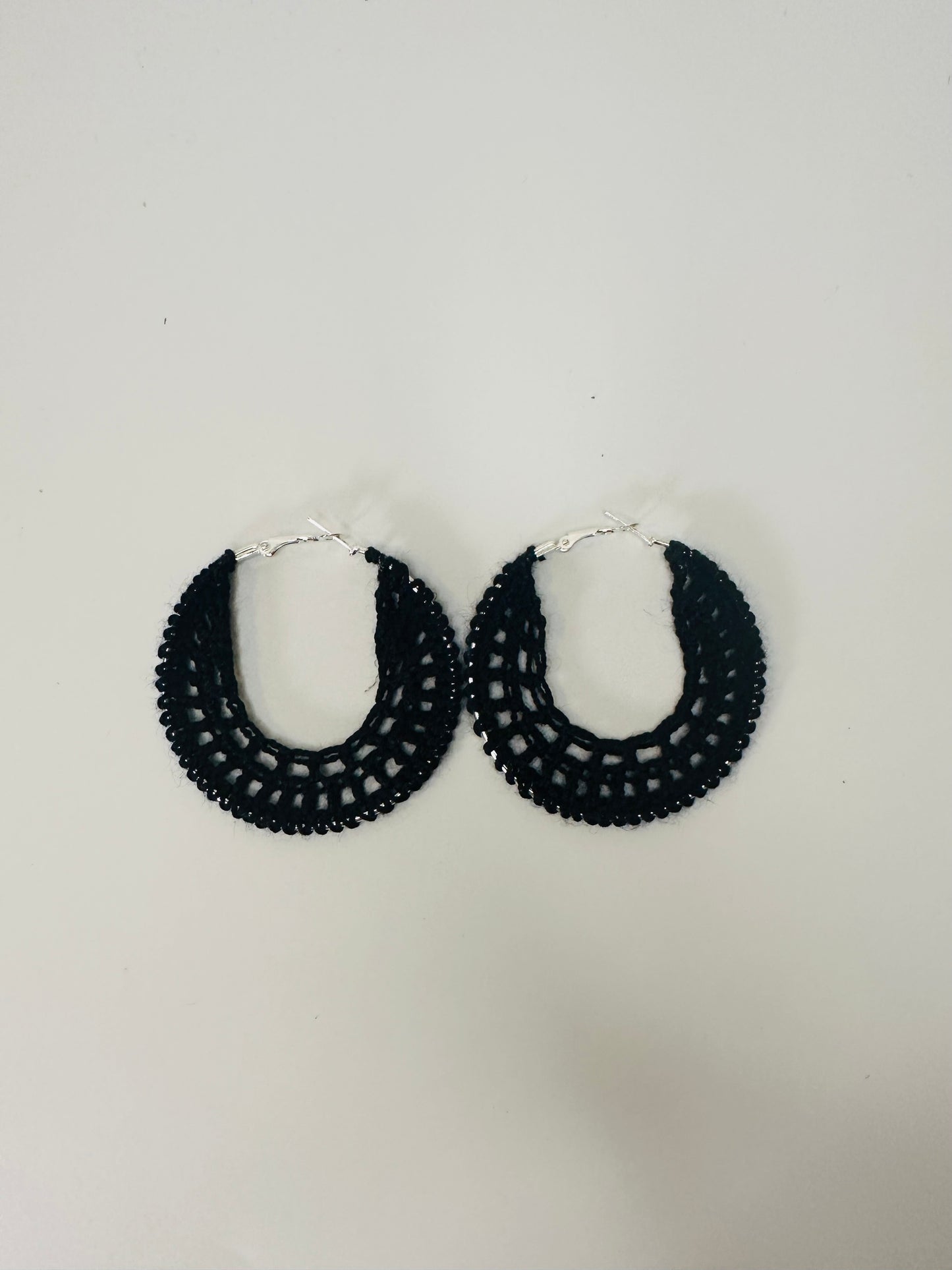 Black Crochet Earrings