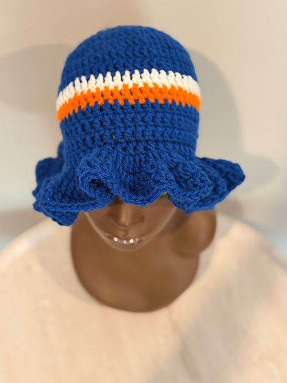 Knicks inspired wavy brim hat