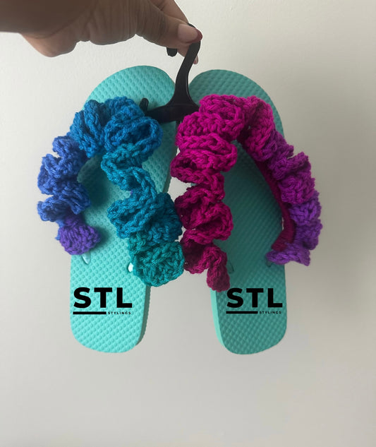 Crochet flip flops (size small 5/6)