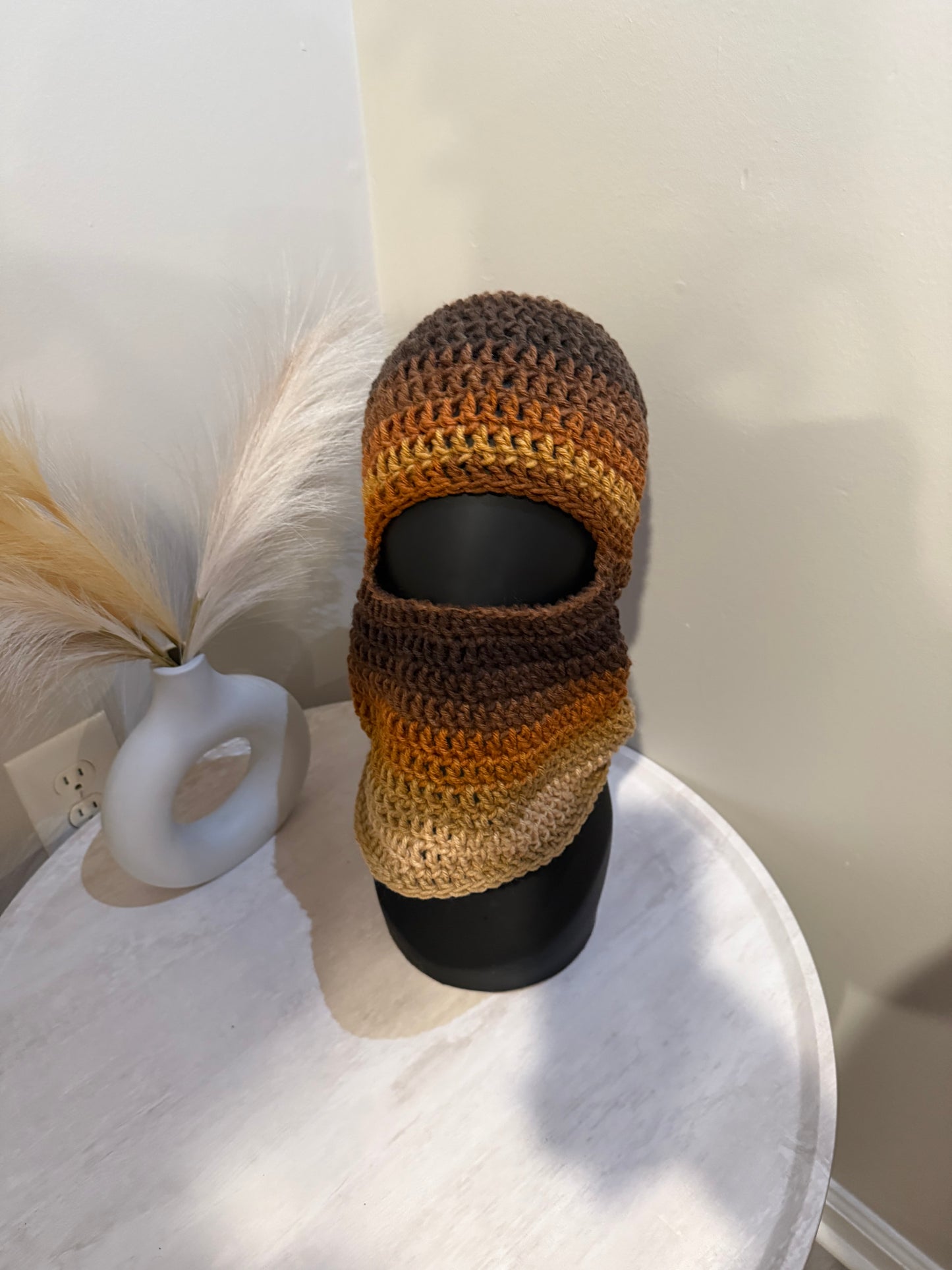 Ombré brown Ski mask/beanie