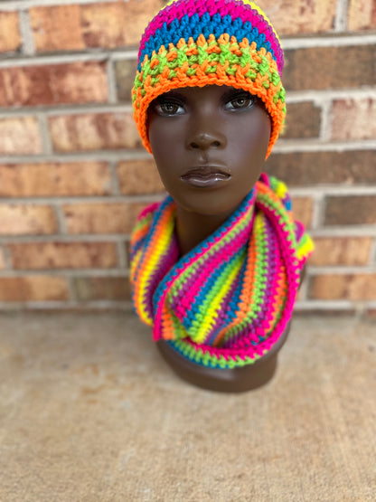 Candy hat & scarf set